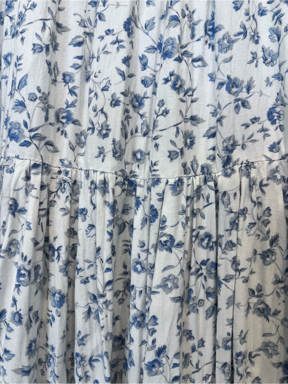 Vintage Floral Pleated Maxi Skirt by Tantrums Elastic Waist Boho Prairie Sz XL - Picture 3 of 11